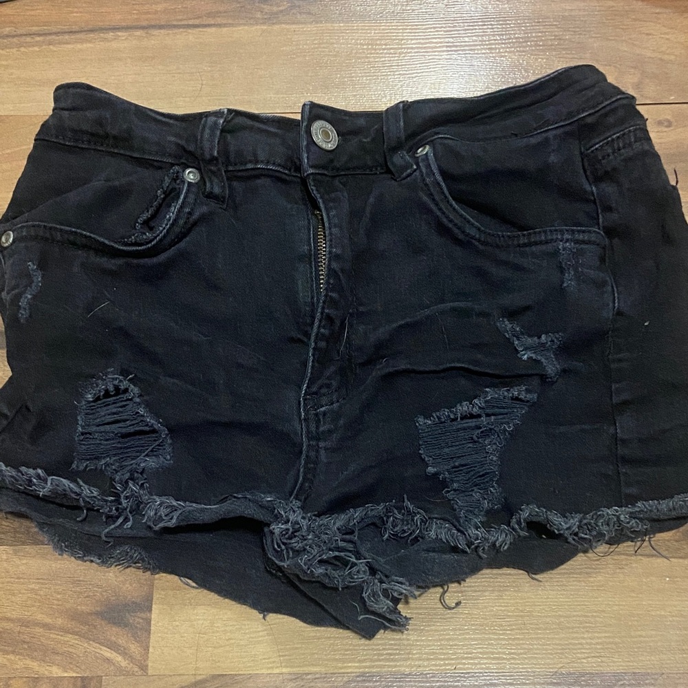 Bluenotes Black Denim Shorts